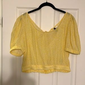Yellow crop top